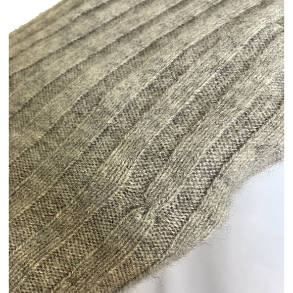 Women's Small Eileen Fisher 100% Cashmere Gray Ribbed Open Knit Cardigan - Picture 5 of 10